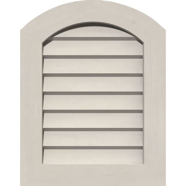 Ekena Millwork Arch Top Gable Vent Non-Functional Western Red Cedar Gable Vent w/Decorative Face Frame, 20"W x 30"H GVWAR20X3002SDPWR - main